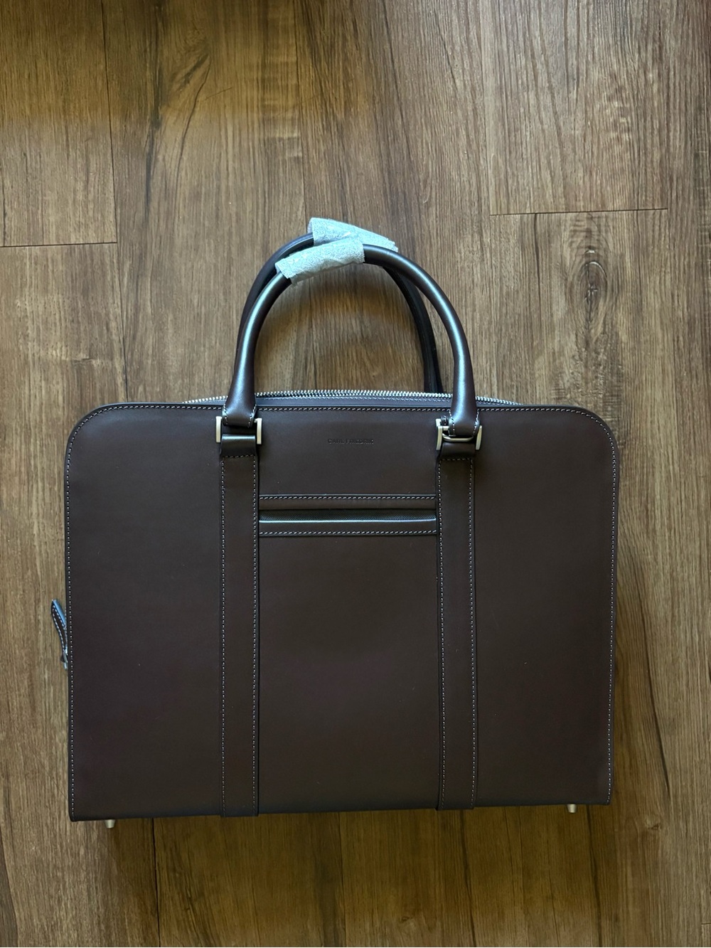 Authentic NEW open box- Carl Friedrik Palissy Briefcase- Chocolate